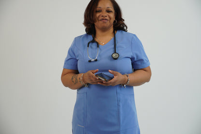 Ceil Blue Modest Scrub Top – Fresh, Clean & Confident- "Nabeelah"