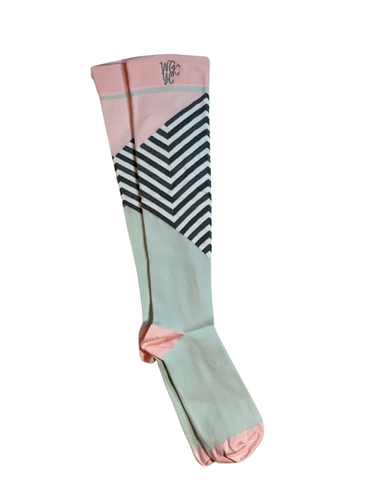 Soft Pink w/Grey- Gentle Support with a Feminine Touch